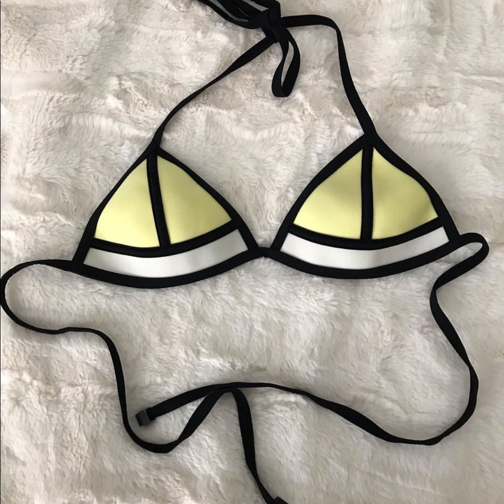 Triangl Yellow-White Bikini Top (NEW CONDITION)